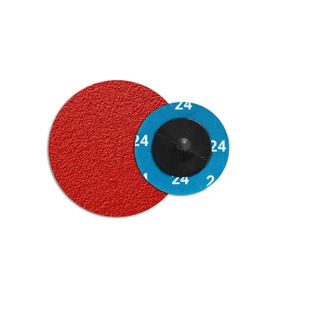 3 24 Grit Ceramic Cloth Reinforced Quick Change Style Disc